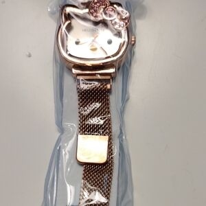 Hello Kitty Rose Gold Watch with Pink Accents